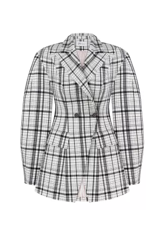 Neya checked wool jacket