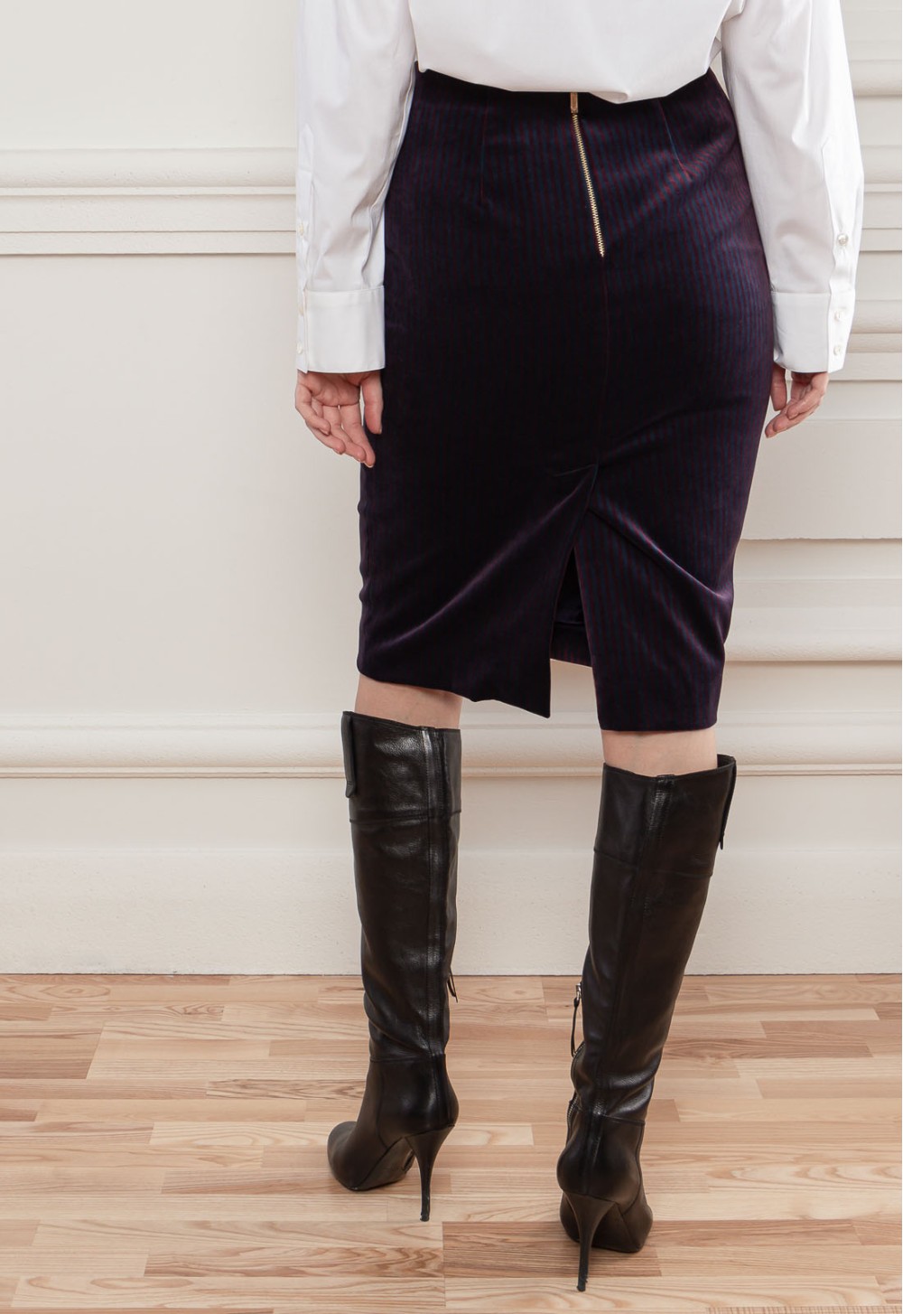 Velvet pencil skirt Main