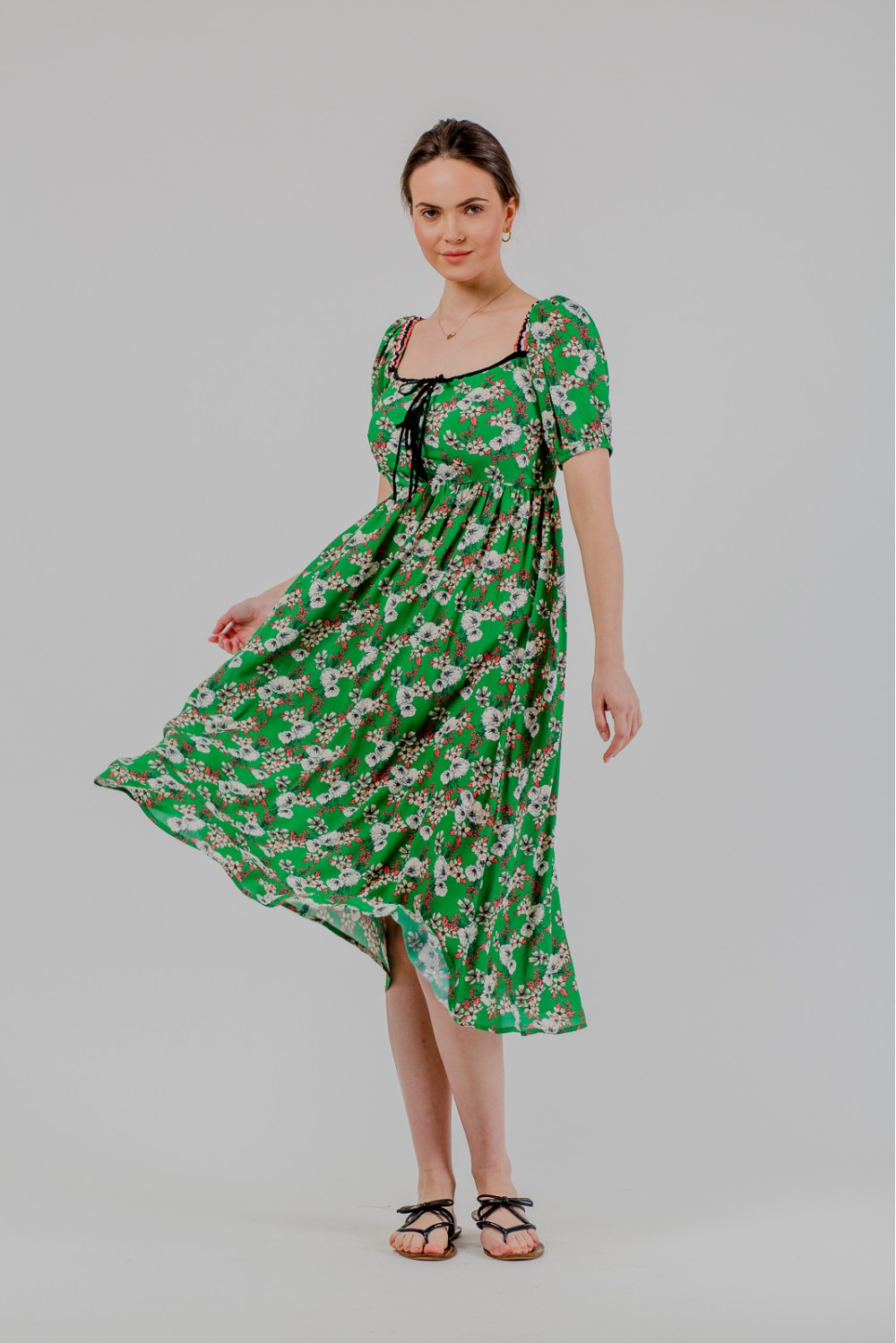 Романтична сукня у квітковий принт Шампейн - фото 8