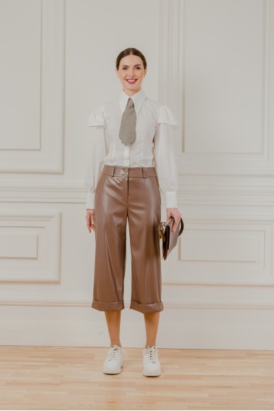 Hemsted eco-leather culottes - photo