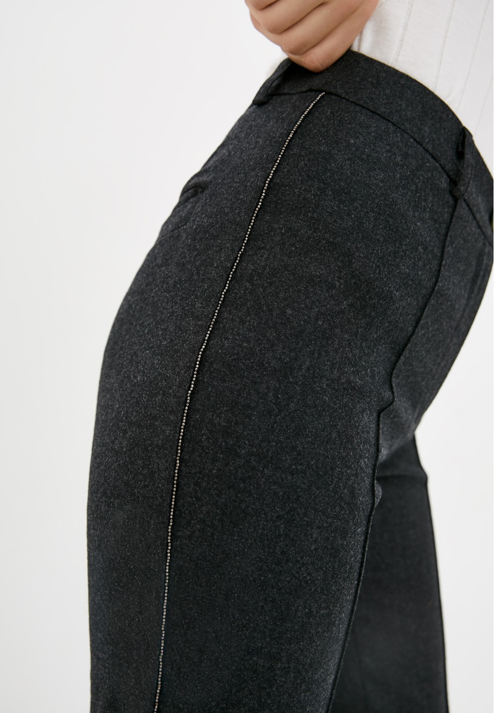 Вовняні брюки з ланцюжком Рочестер - фото 6