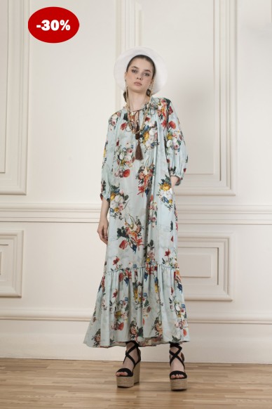 Шовкова сукня в квітковий принт Хезер - фото