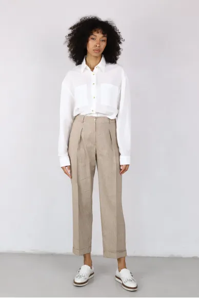 Straight-cut linen trousers Santiago - photo