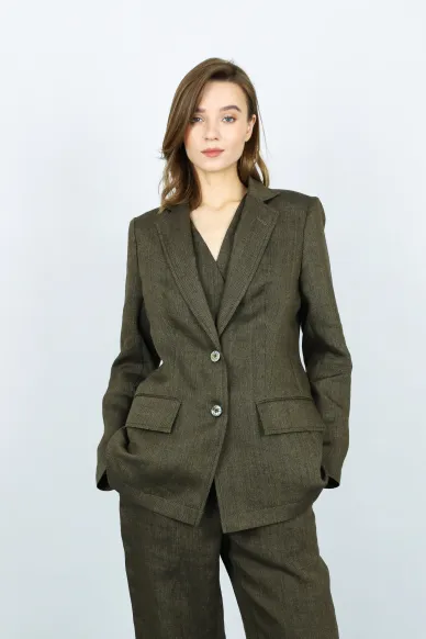 Straight-cut linen blazer Santiago - photo