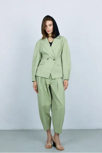 Nea trendy cotton jacket with overlarged shoulders  - photo