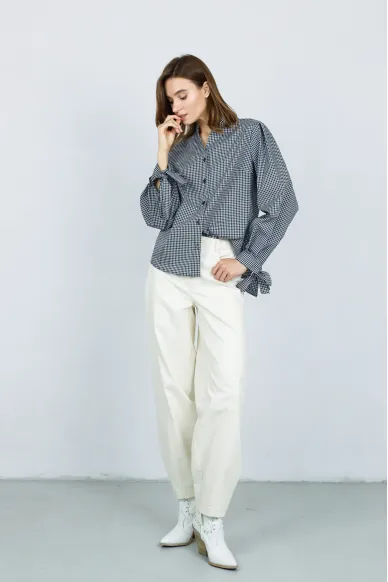 Checked cotton blouse Harriet - photo