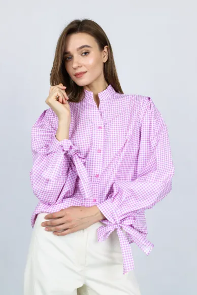 Checked cotton blouse Harriet - photo
