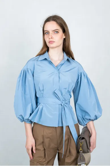  Taffetta blouse with voluminous sleeves Guera - photo