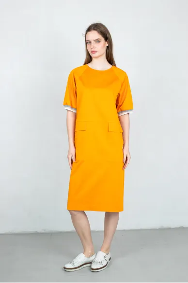 Karen Midi Cotton Safari Dress - photo