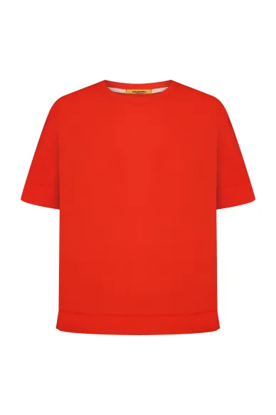 Basic viscose relaxed fit T-shirt Berta - photo