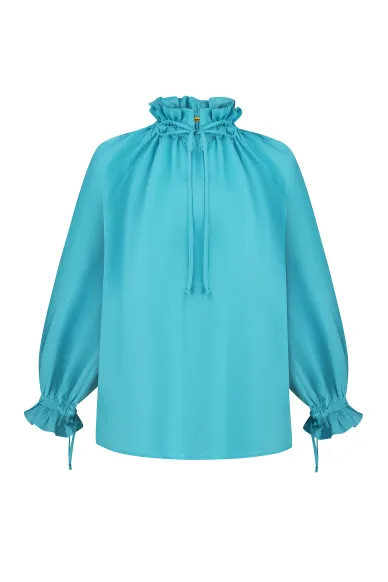 Boho cotton oversized blouse Abigail - photo