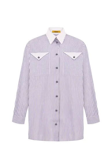 Cotton striped shirt Amber - photo