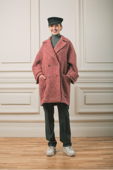 Bradford wool coat with patch pockets