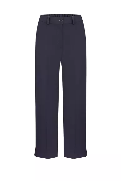 Укороченные темно-синие брюки в классическом стиле Римела - фото