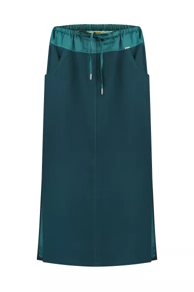Emerald skirt with elastic midi length Matthew - photo