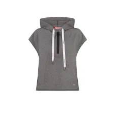ᐉ Gretta grey viscose zip-up hooded sportswear style vest price