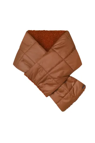 Вовняний двосторонній шарф гірчичного кольору Кені