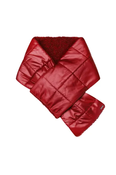 Шерстяной двусторонний шарф бордового цвета Кени - фото