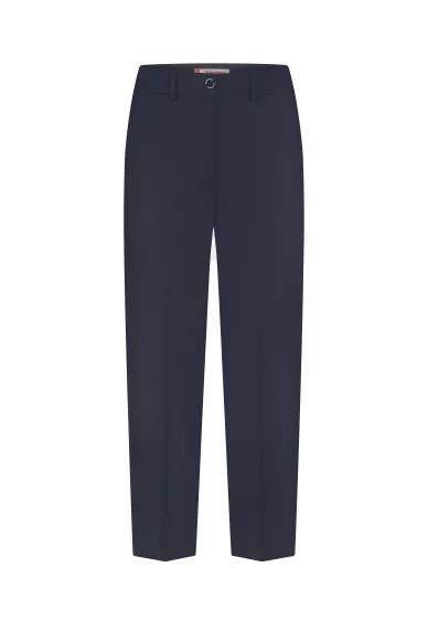 Шерстяные классические брюки со стрелкой в ​​синем цвете Арти - фото