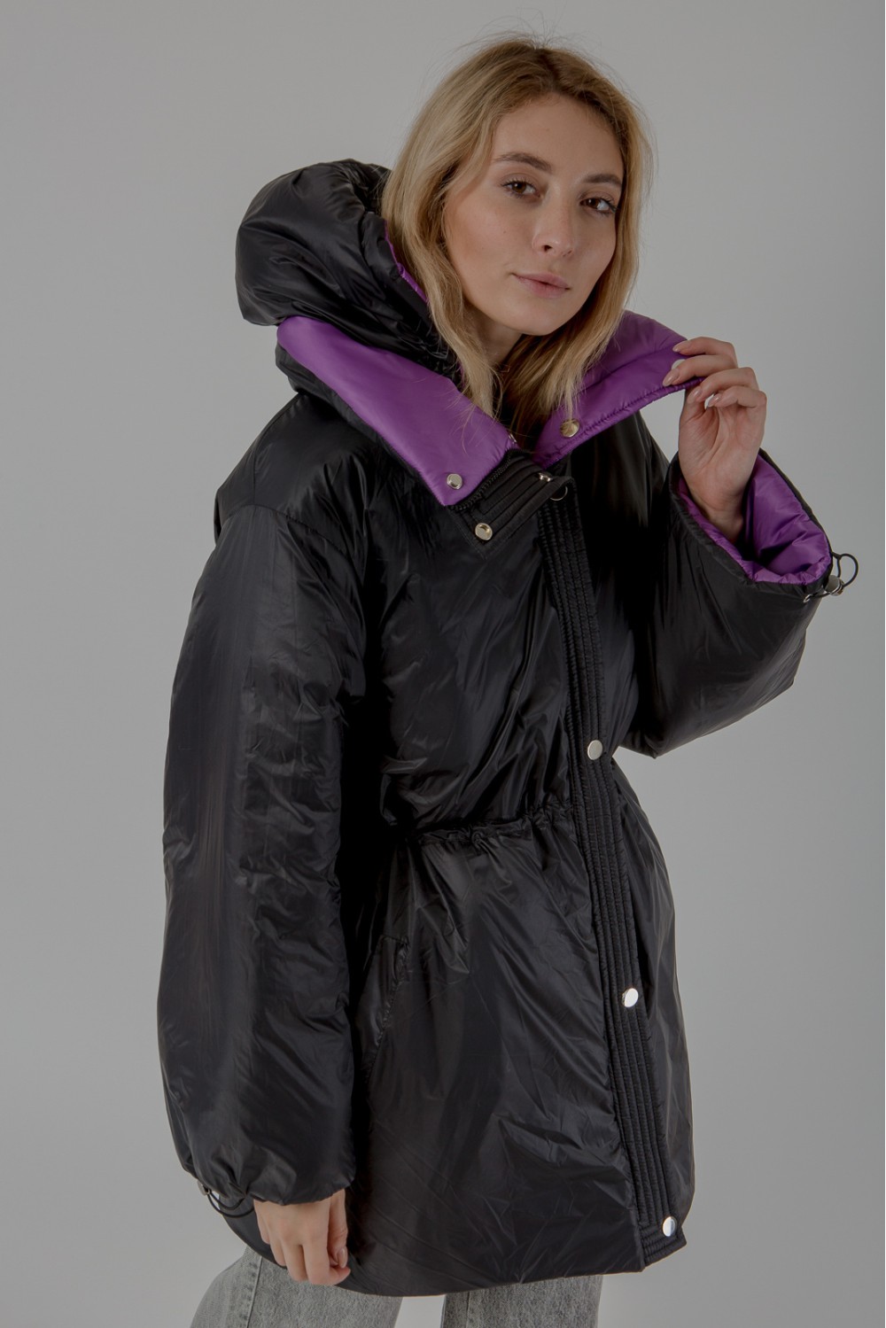 Double-side hooded down jacket Sintiya - photo 8