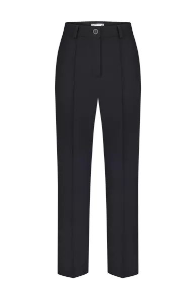 Tapered trousers in wool crepe with Rochester stretch - фото