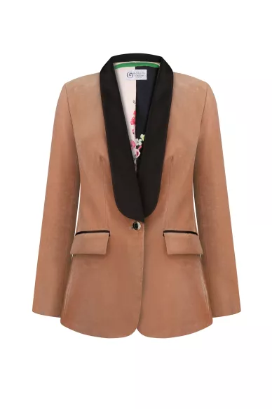 Tailored velvet tuxedo with apache collar by Alonso - фото