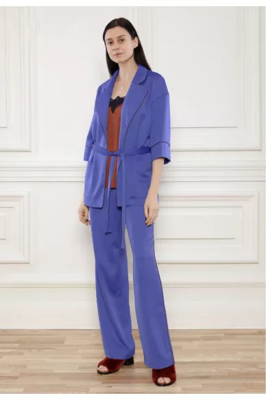 Атласная пижамная блуза Tiffani - фото