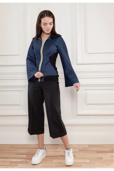 Plaid jemper with zipper Max - photo