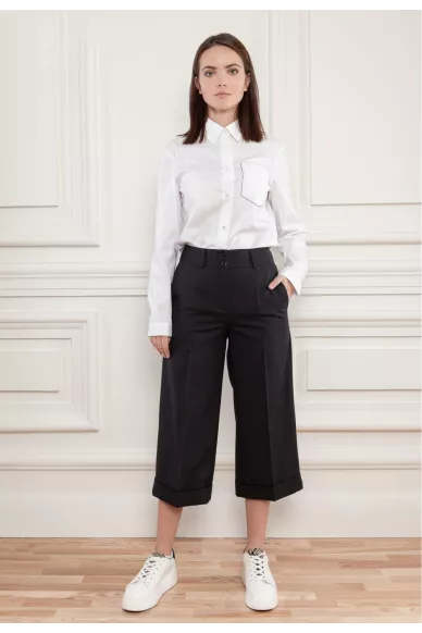 Кюлоти із костюмної воняної тканини Хемпстед - фото