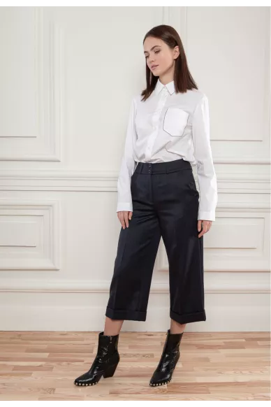 Кюлоти із костюмної вовняної тканини Хемпстед - фото