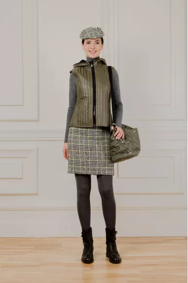 Короткий оливковый жилет Бронкс - фото