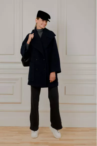 Укорочене хутряне пальто teddy Меді - фото