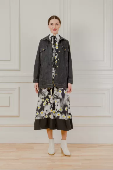 Удлиненный джинсовый жакет Сидни - фото