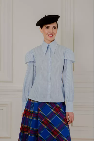 Блуза з фактурними рукавами Естелла - фото