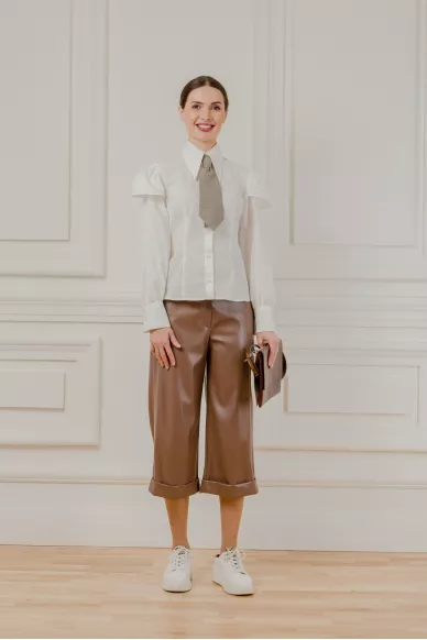 Блуза з фактурними рукавами  Естелла - фото