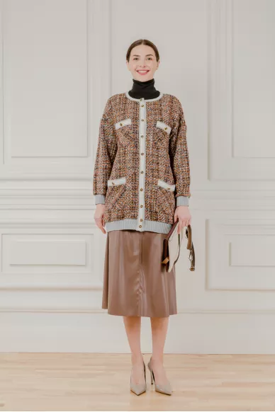 Твідовий кардиган Шарлот - фото