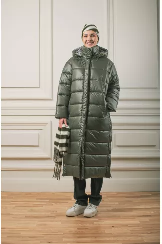 Long down jacket with hood Tori