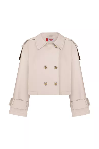 Milk Leslie Cropped Classic Trench Coat - photo