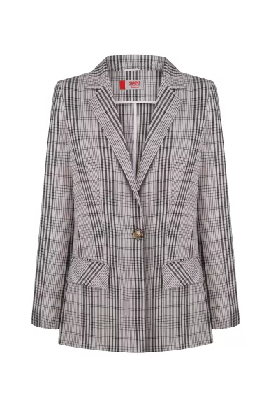 Класичний картатий жакет з віскози Розуел - фото