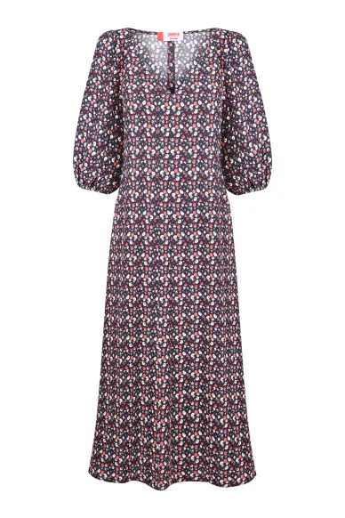 Віскозна квіткова сукня в романтичному стилі Таубер - фото