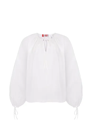 Ніжна бавовняна блуза Аеліта - фото