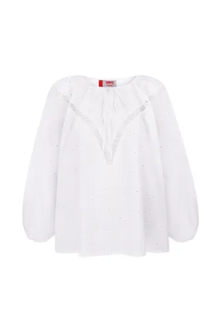 Gentle cotton blouse Bazhana