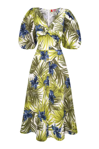 Квіткова трикотажна сукня Нойрут - фото