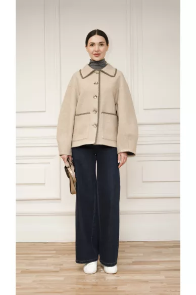 Укорочене весняне пальто Евора - фото