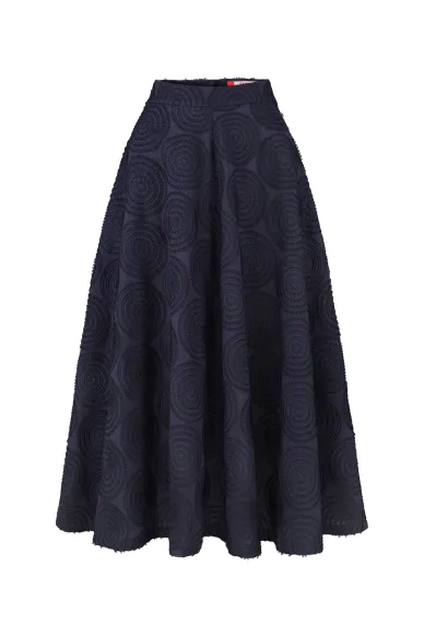 Мереживна темно-синя спідниця в романтичному стилі Розуел - фото