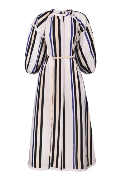 Бавовняна смугаста сукня в етнічному стилі Аделіна - фото