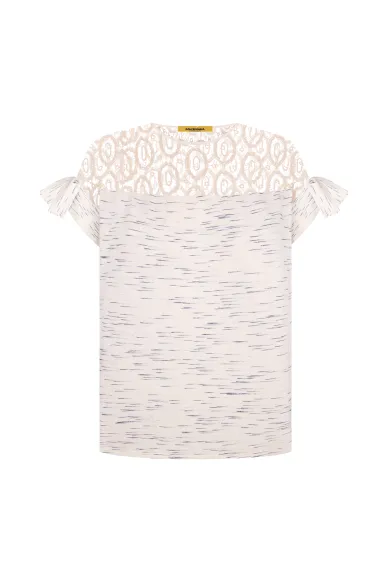 Knitted T-shirt with lace Liam - photo