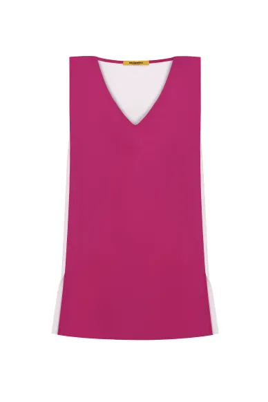 Raspberry romantic blouse with Iga silk - photo