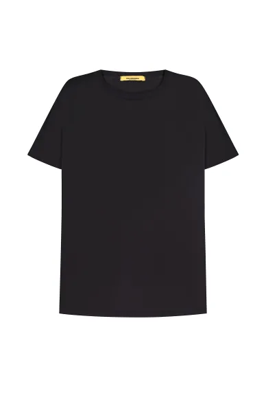 Bony Basic Black Cotton T-Shirt - photo