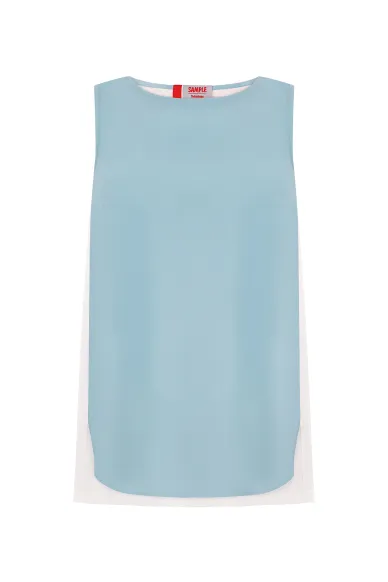 Mint romantic blouse made of Hakuba silk - photo